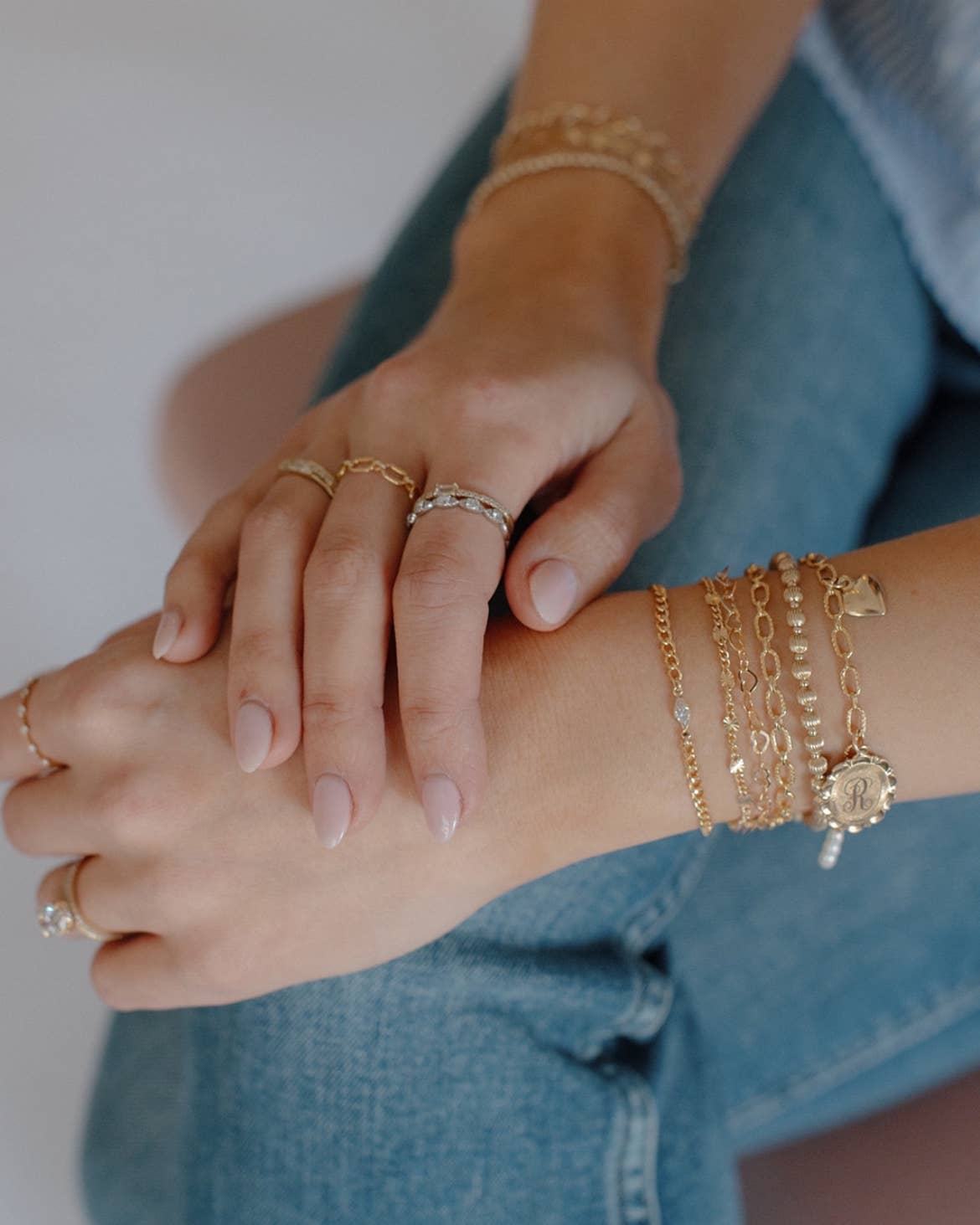SWEETHEART HEART CHAIN BRACELET IN GOLD - Romi Boutique