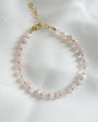ROSALIE BEADED BRACELET IN ROSE QUARTZ PINK - Romi Boutique