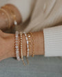 ROSALIE BEADED BRACELET IN ROSE QUARTZ PINK - Romi Boutique