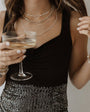 LUXE SEQUIN DISC CHAIN NECKLACE IN SILVER - Romi Boutique