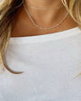 ROSE DAINTY PAPERCLIP CHAIN NECKLACE IN SILVER - Romi Boutique