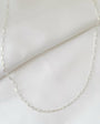 ROSE DAINTY PAPERCLIP CHAIN NECKLACE IN SILVER - Romi Boutique
