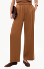 BRYNN HIGH RISE PULL ON WIDE LEG PANT IN TOBACCO - Romi Boutique