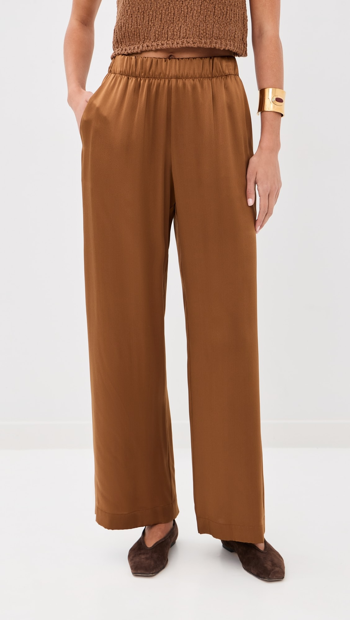 BRYNN HIGH RISE PULL ON WIDE LEG PANT by Sablyn - Romi Boutique