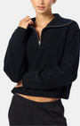 TINSLEY HALF ZIP PULLOVER IN BLACK by Sablyn - Romi Boutique