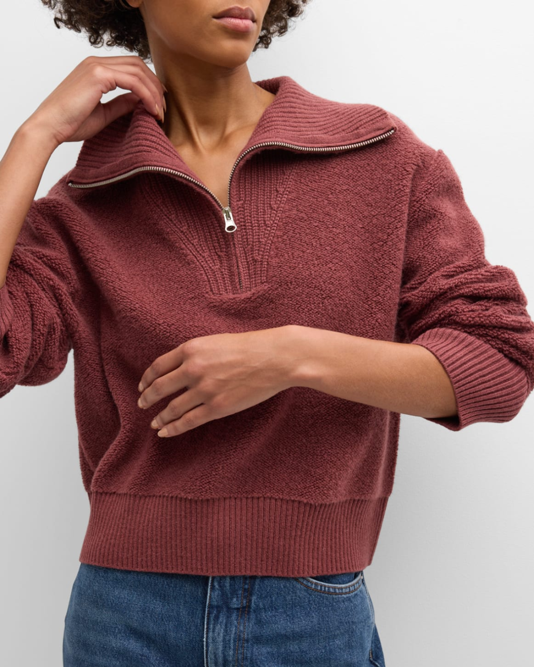 TINSLEY HALF ZIP PULLOVER IN CIMARRON by Sablyn - Romi Boutique