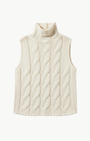 SALVIA SLEEVELESS CASHMERE CABLE TURTLENECK - Romi Boutique