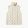SALVIA SLEEVELESS CASHMERE CABLE TURTLENECK - Romi Boutique