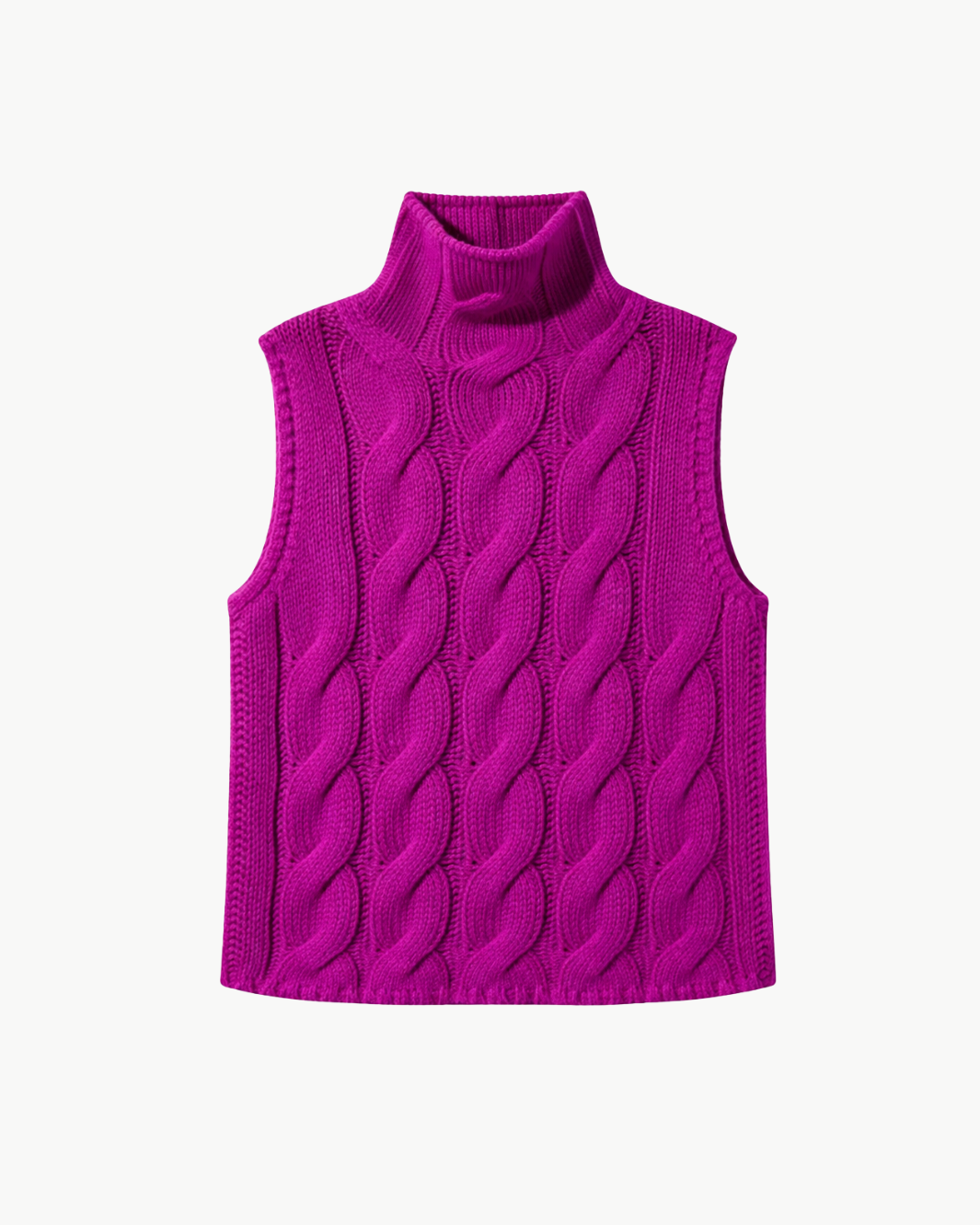 SALVIA SLEEVELESS CASHMERE CABLE TURTLENECK by Sablyn - Romi Boutique