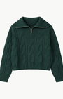 ESME HALF ZIP CABLE SWEATER by Sablyn - Romi Boutique