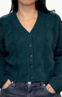 JOLIE V-NECK CROPPED CASHMERE CABLE KNIT CARDIGAN IN SACRAMENTO by Sablyn - Romi Boutique