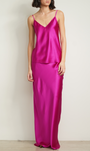 GLORIA V-NECK SILK CAMI IN MAGENTA by Sablyn - Romi Boutique