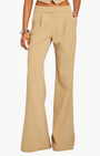 PIN TUCK PALAZZO PANTS IN CAMEL by SANS FAFF - Romi Boutique