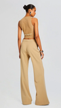 PIN TUCK PALAZZO PANTS IN CAMEL by SANS FAFF - Romi Boutique