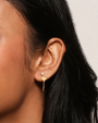 ARISING LOTUS WHITE TOPAZ CHAIN STUD EARRINGS by Satya Jewelry - Romi Boutique