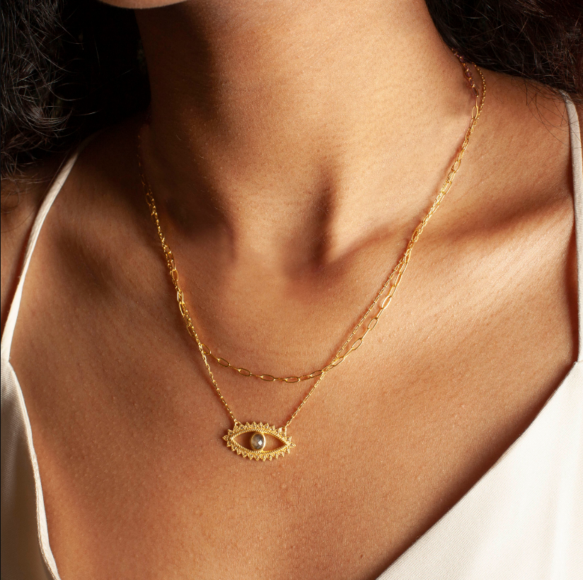 KEEPER OF POSITIVITY EYE NECKLACE by Satya Jewelry - Romi Boutique