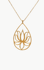 TEARDROP LOTUS GOLD NECKLACE by Satya Jewelry - Romi Boutique