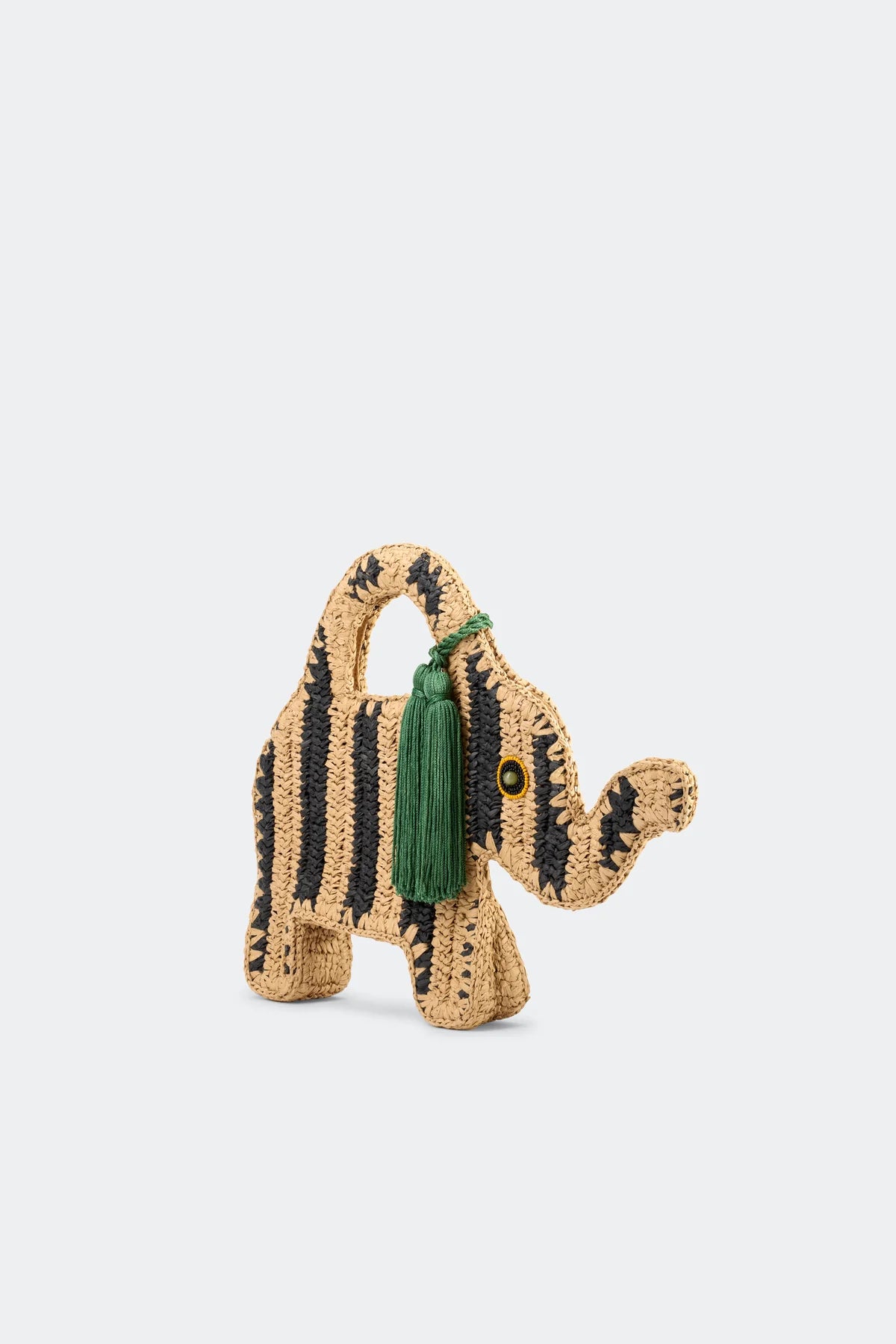 SIMONMILLER Elephant Bag in Black/Natural Stripe