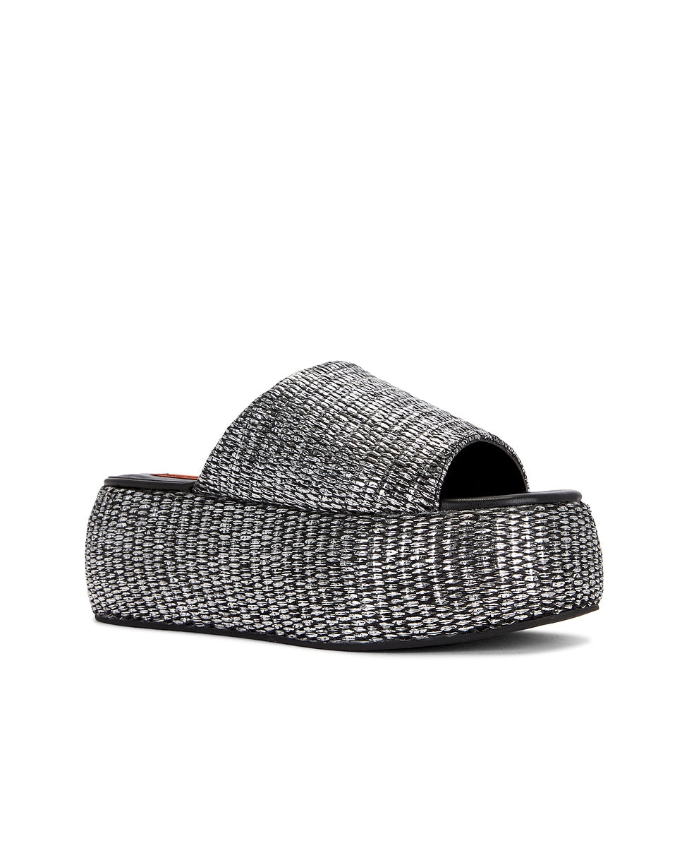 METALLIC RAFFIA CLOUDY PLATFORM by Simon Miller - Romi Boutique