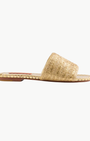 METALLIC RAFFIA SALERNO SANDAL - Romi Boutique