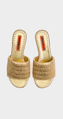 METALLIC RAFFIA SALERNO SANDAL - Romi Boutique