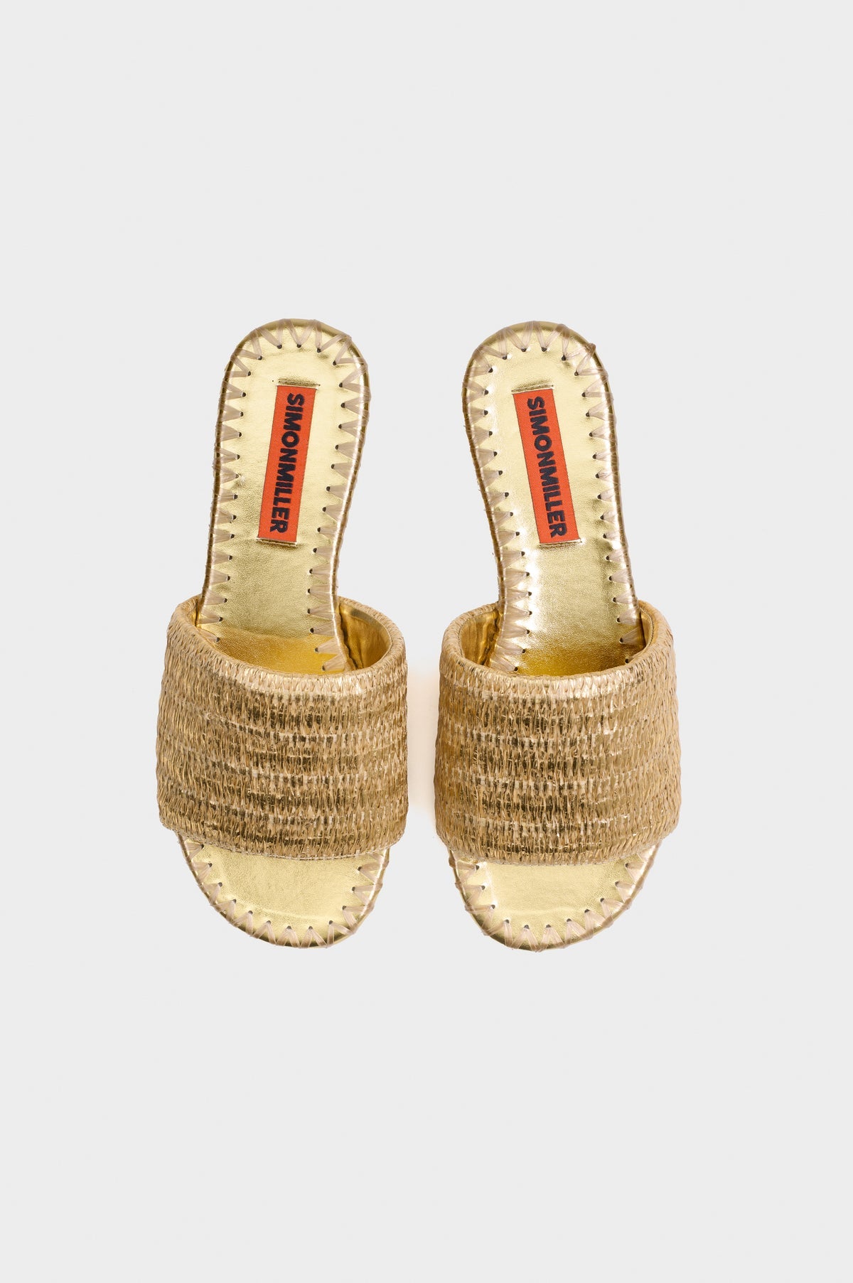 METALLIC RAFFIA SALERNO SANDAL - Romi Boutique