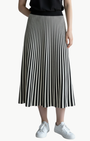 CLANCY KNIT MAXI SKIRT IN BLACK/WHITE STRIPE - Romi Boutique