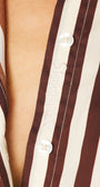 LOCH POPLIN BUTTON UP IN CHOCO BROWN/CREAM - Romi Boutique