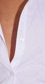 LOCH POPLIN BUTTON UP IN MACADAMIA - Romi Boutique