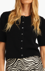 CASHMERE ANITA CARDIGAN IN BLACK - Romi Boutique