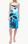 EVANGELINE SILK MIDI DRESS - Romi Boutique