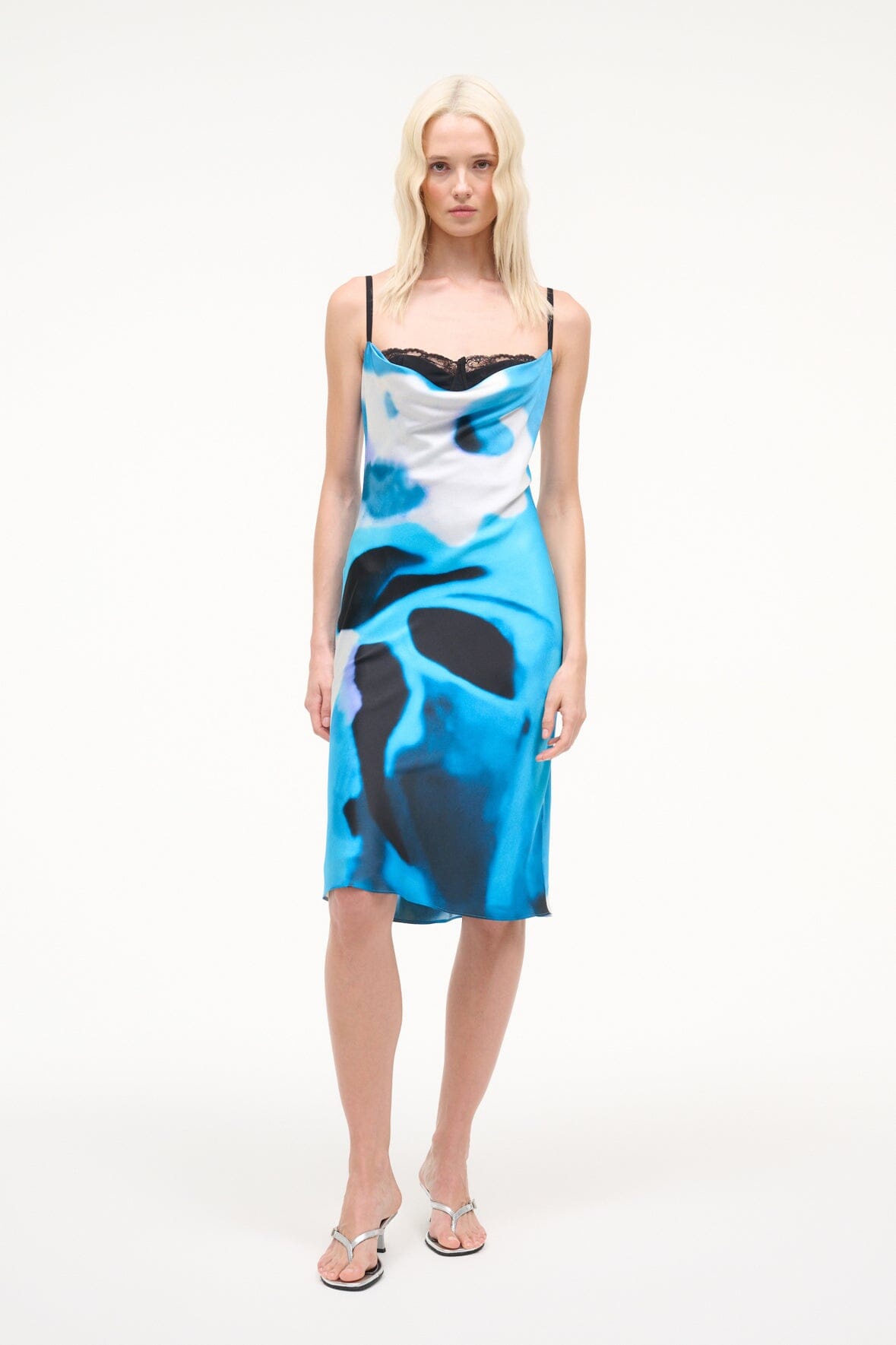 EVANGELINE SILK MIDI DRESS - Romi Boutique