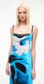 EVANGELINE SILK MIDI DRESS - Romi Boutique