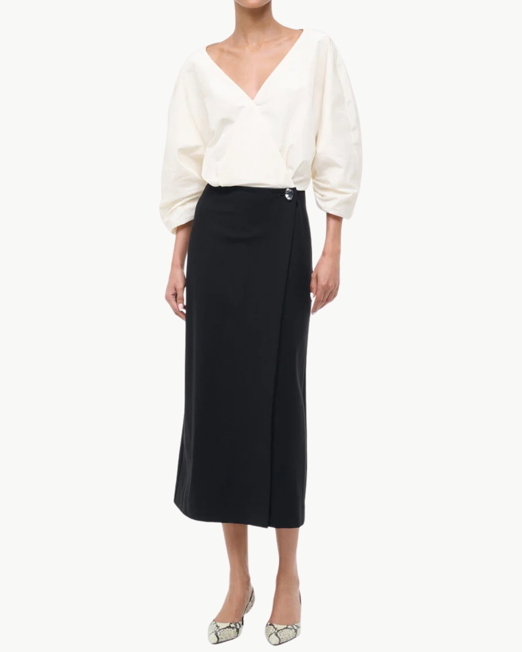 ORION DRESS IN IVORY / BLACK - Romi Boutique