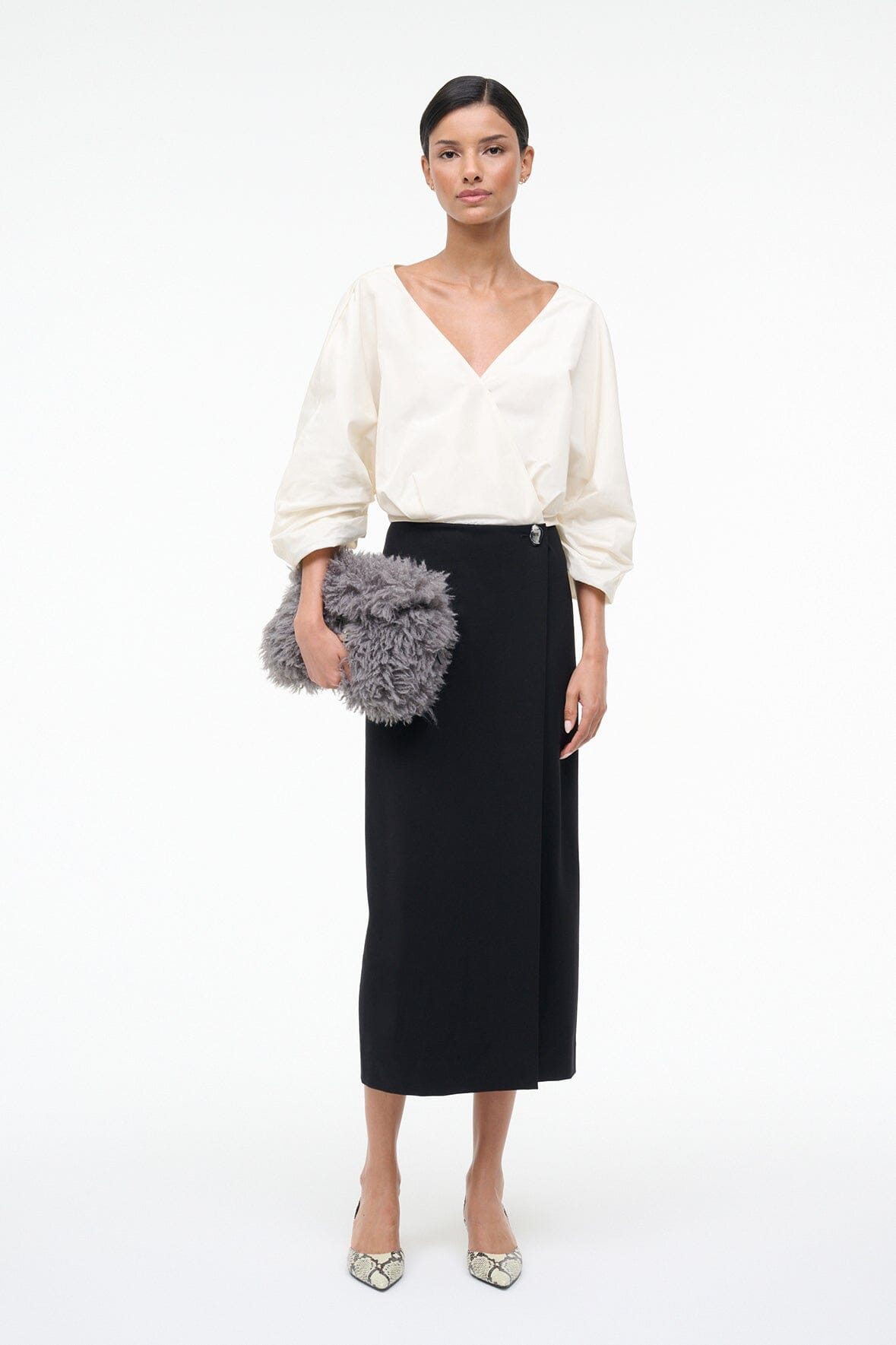 ORION DRESS IN IVORY / BLACK - Romi Boutique