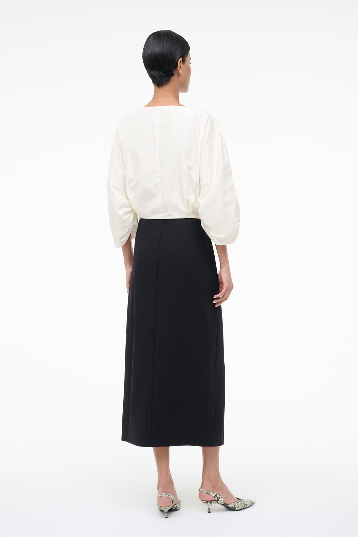 ORION DRESS IN IVORY / BLACK - Romi Boutique