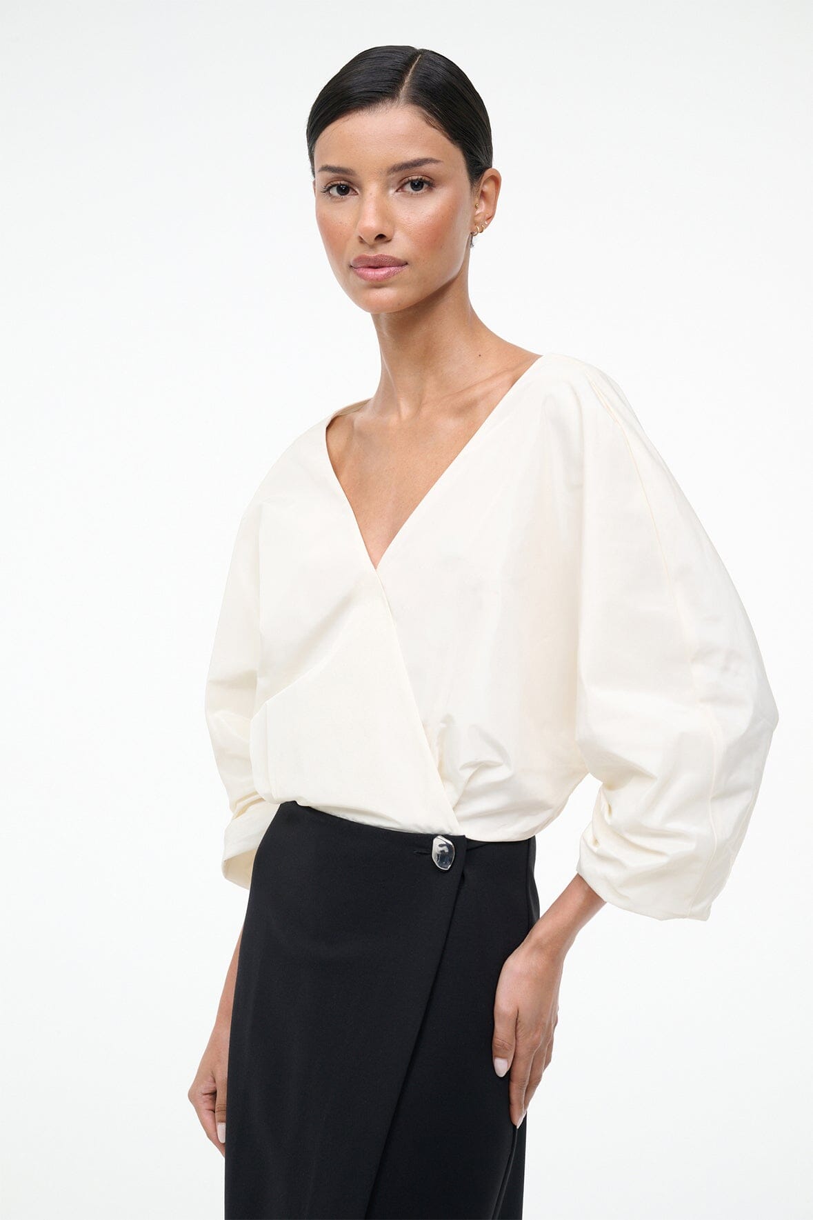 ORION DRESS IN IVORY / BLACK - Romi Boutique