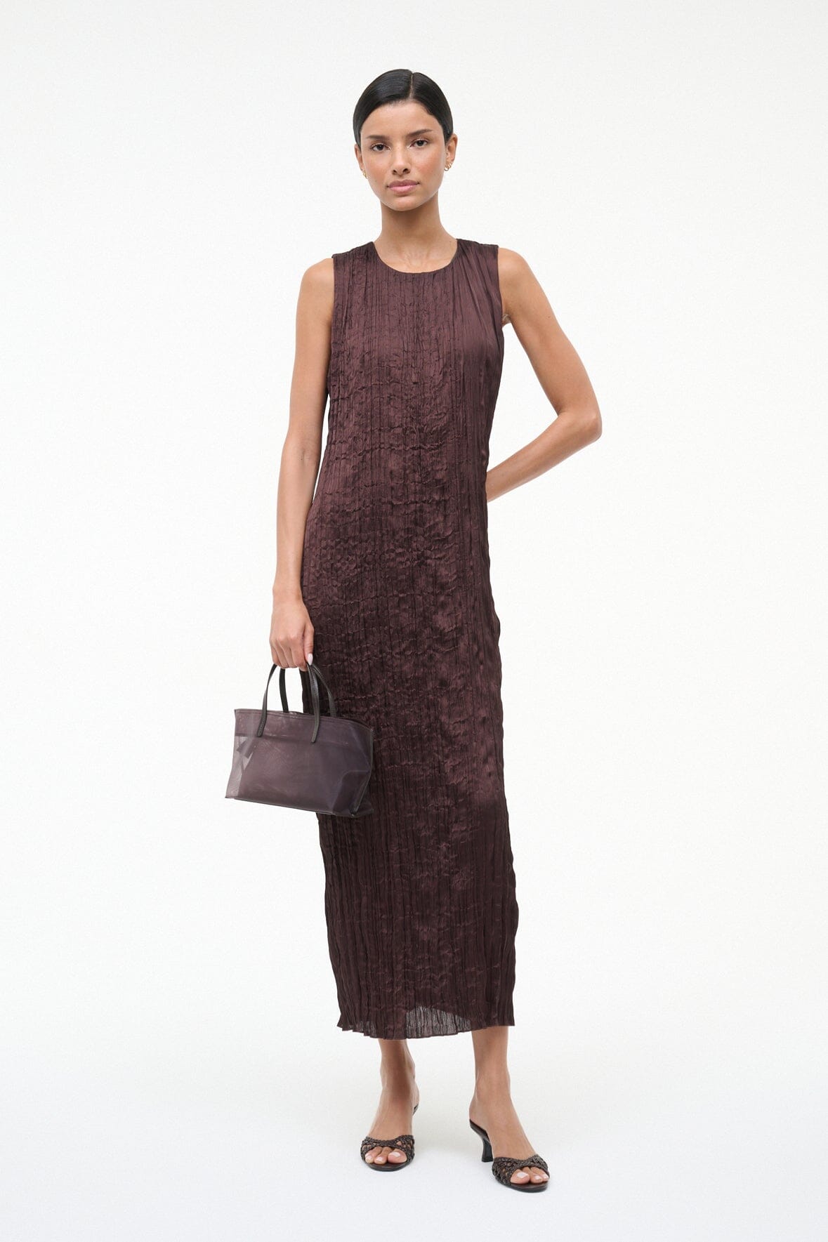 CHRISTOS MINI MESH TOTE IN ESPRESSO - Romi Boutique