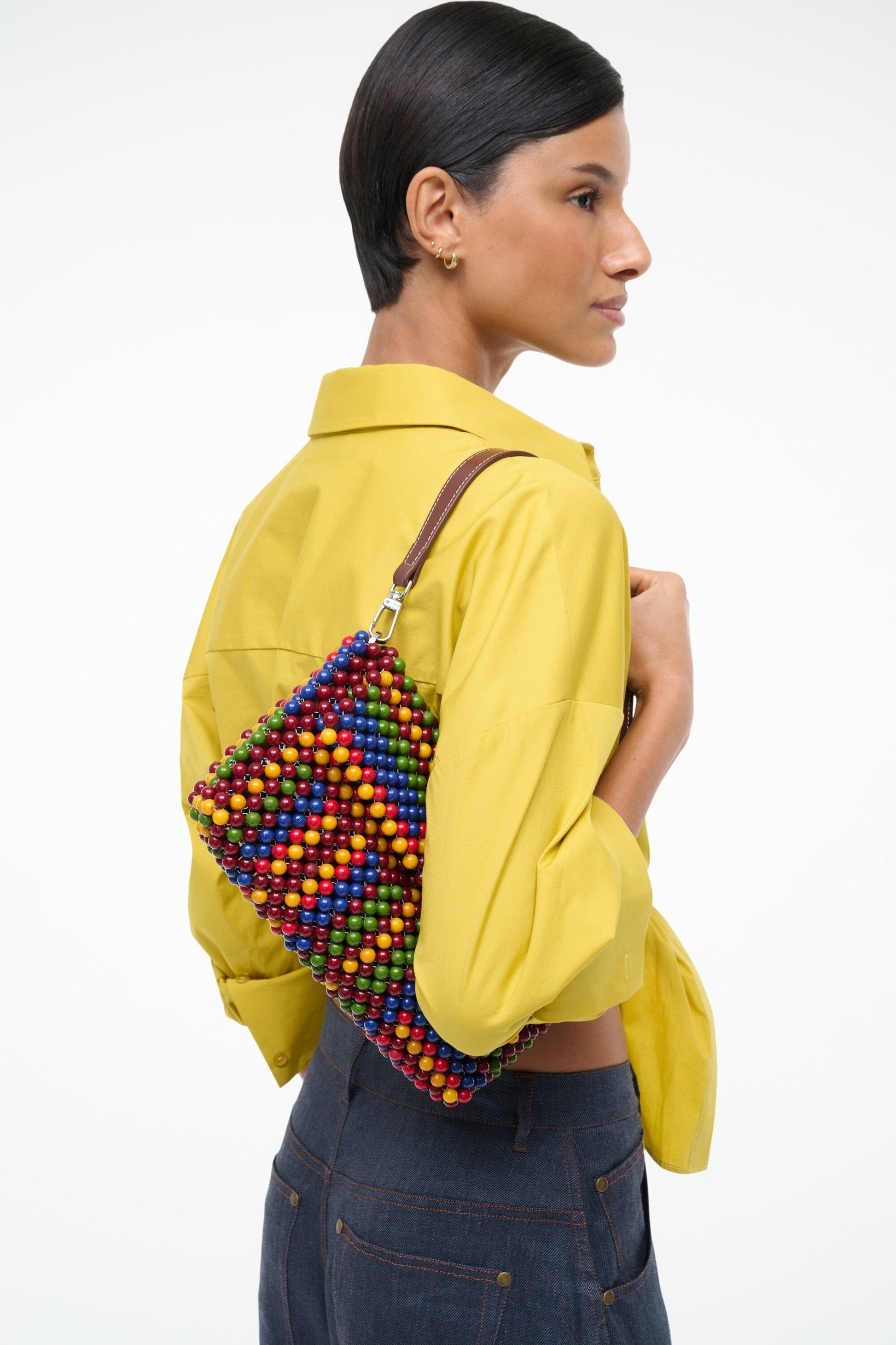 TIMMY CONVERTIBLE SHOULDER BAG IN JUNGLE STRIPE - Romi Boutique