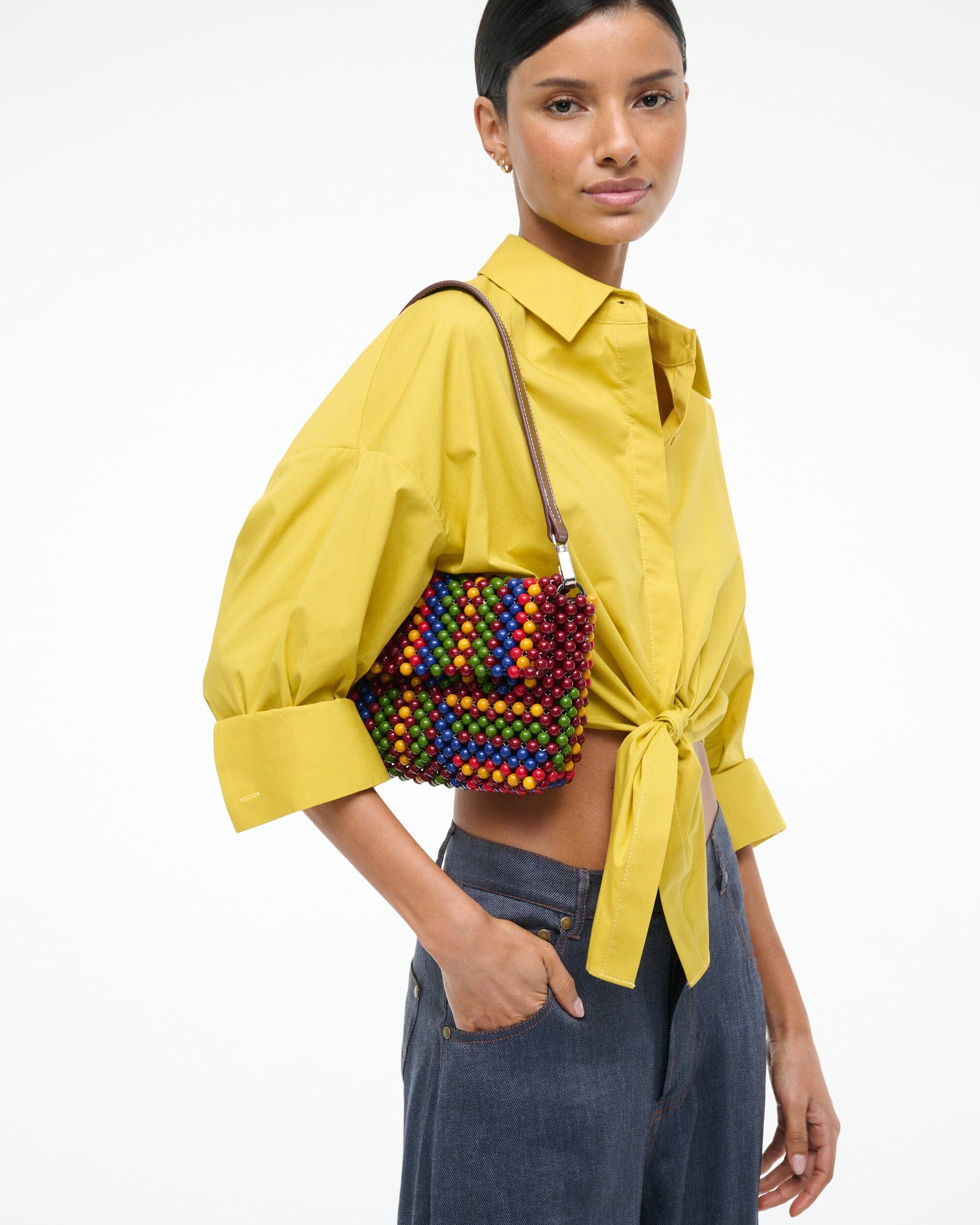 TIMMY CONVERTIBLE SHOULDER BAG IN JUNGLE STRIPE - Romi Boutique