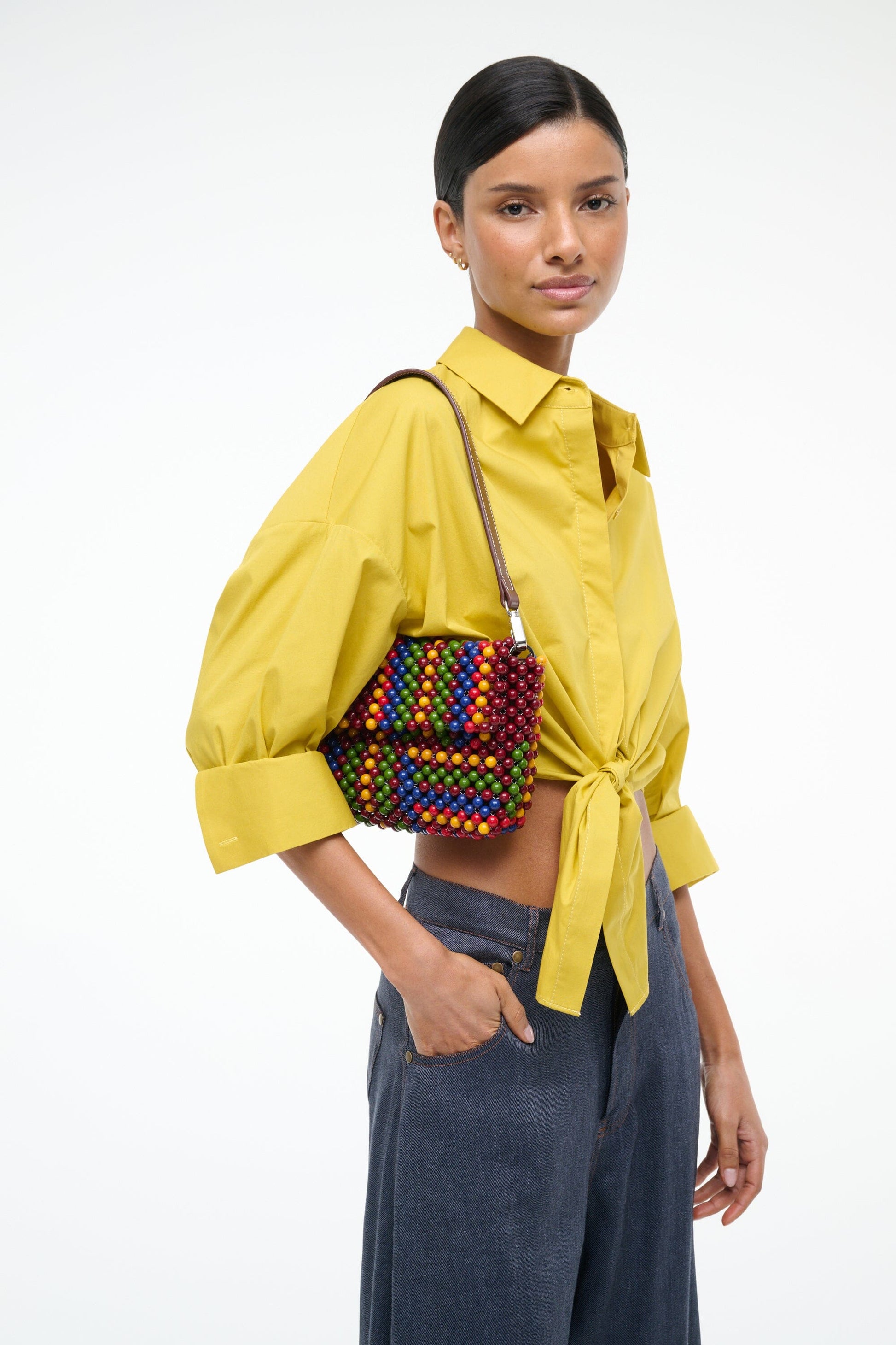 TIMMY CONVERTIBLE SHOULDER BAG IN JUNGLE STRIPE - Romi Boutique