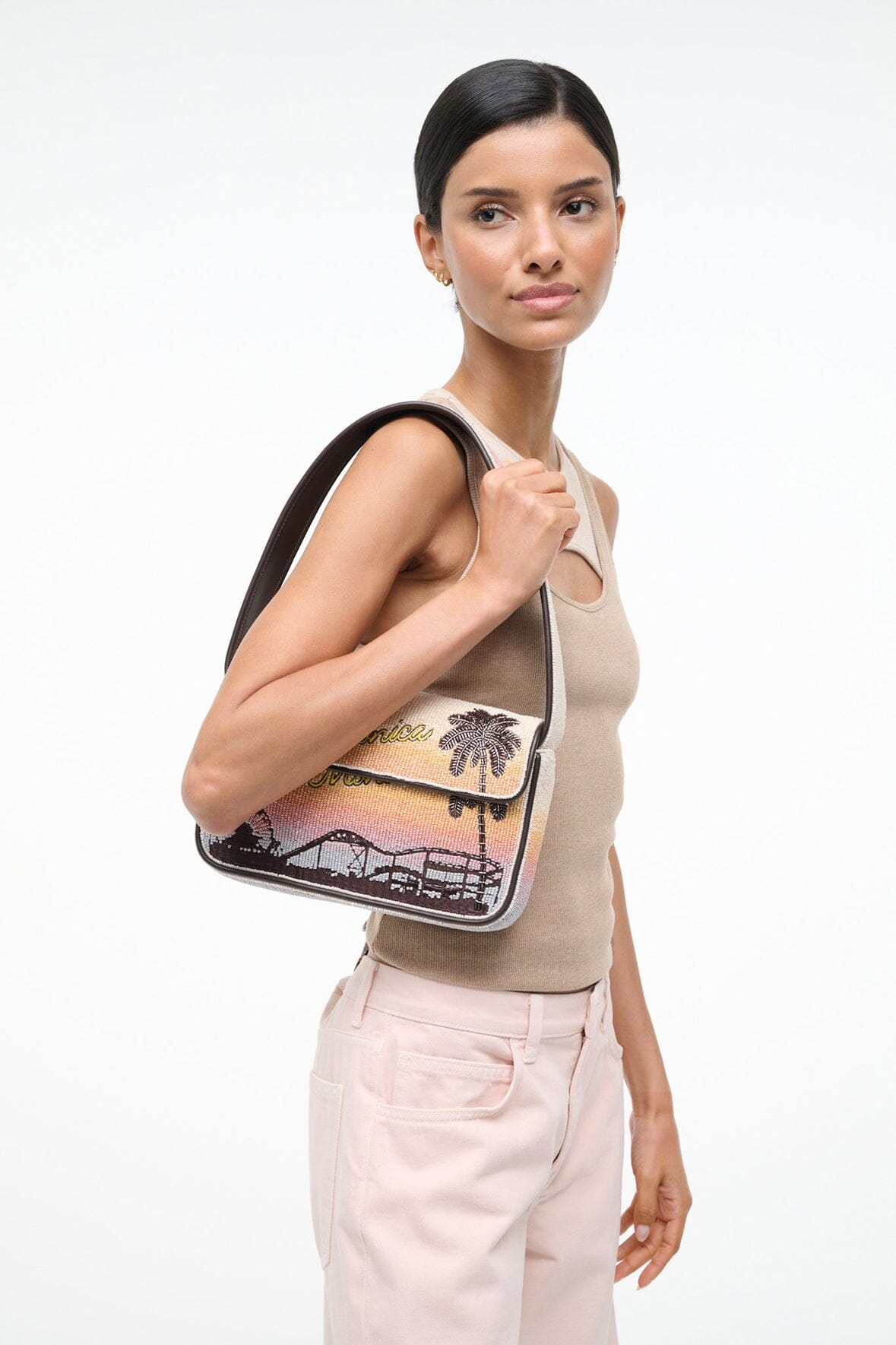 Staud TOMMY BEADED BAG at Romi Boutique