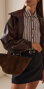 CARO BUCKET BAG IN TRUFFLE - Romi Boutique