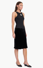 Staud Luciana Velvet Skirt at Romi Boutique
