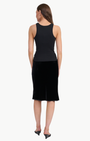 Staud Luciana Velvet Skirt at Romi Boutique