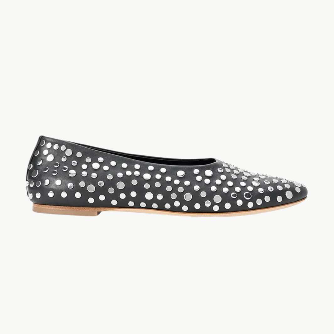 ALBA BALLET FLAT IN RIVETS - Romi Boutique