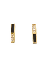 STICK ENAMEL STUDS IN BLACK by TAI - Romi Boutique