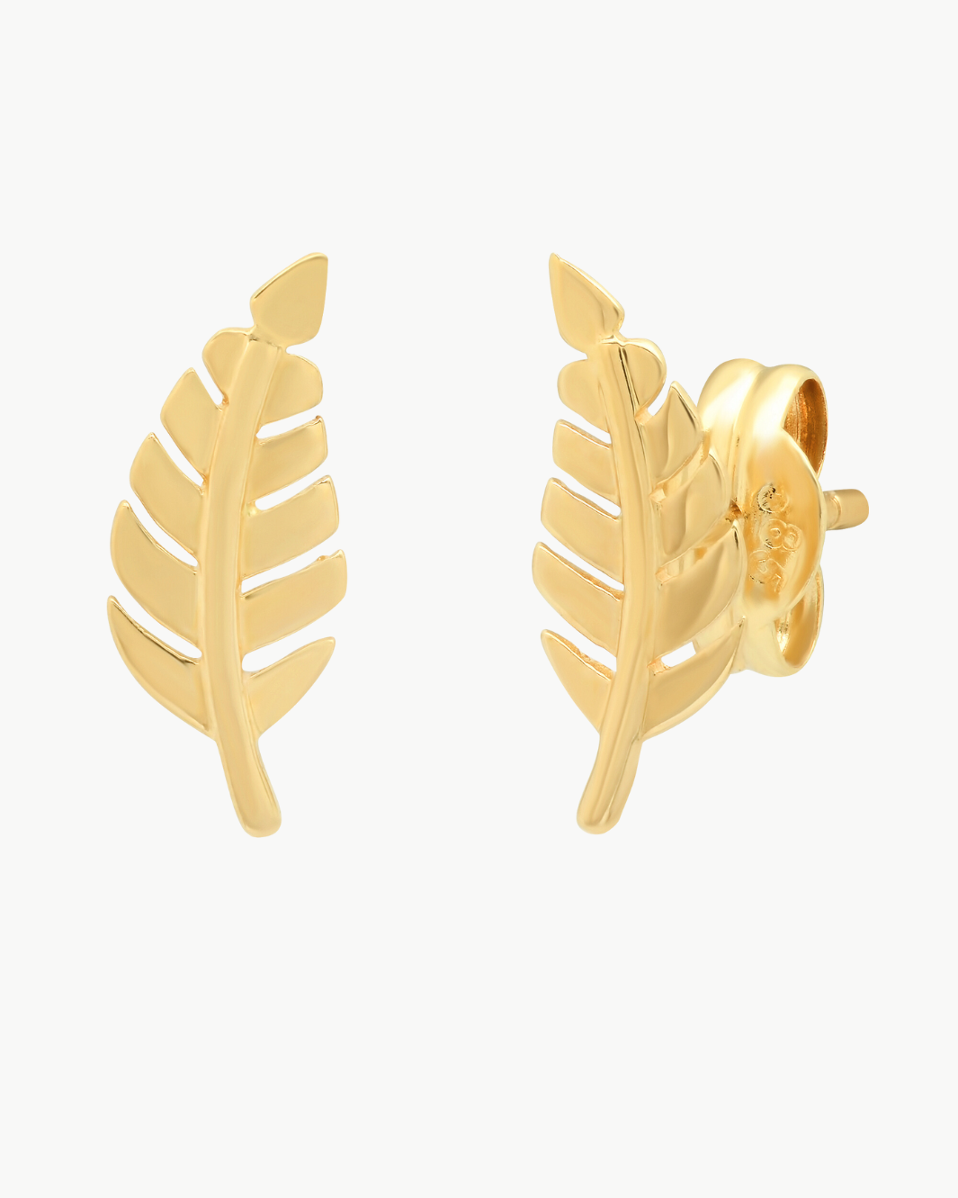 14K GOLD LEAF STUDS IN GOLD by TAI - Romi Boutique