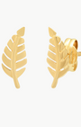 14K GOLD LEAF STUDS IN GOLD by TAI - Romi Boutique