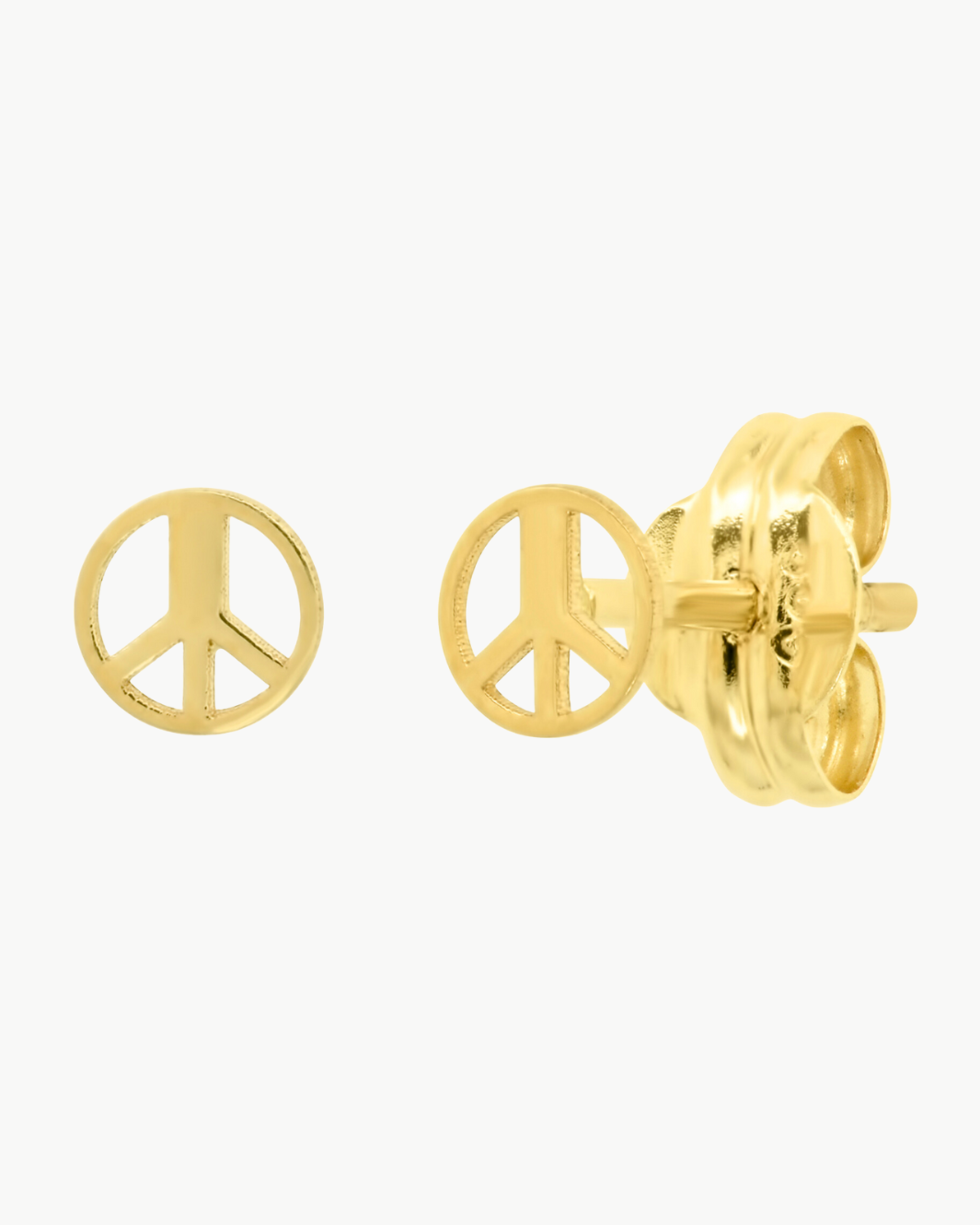 14K GOLD PEACE STUDS IN GOLD by TAI - Romi Boutique
